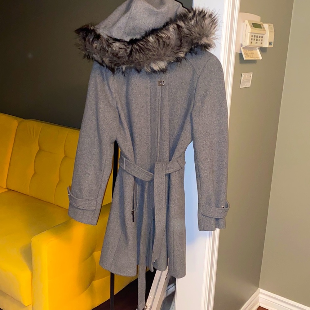 Medium Gray Calvin Klein wool coat